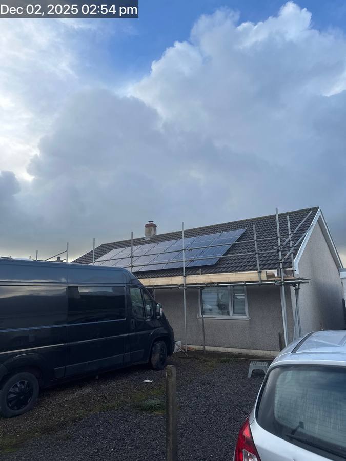 All-black solar panels on roof