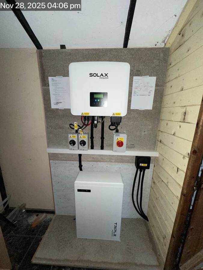 Completed solar installation